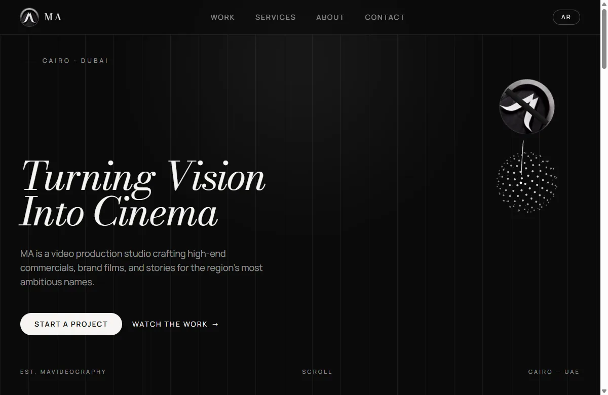 MA Mavideography Studio portfolio preview